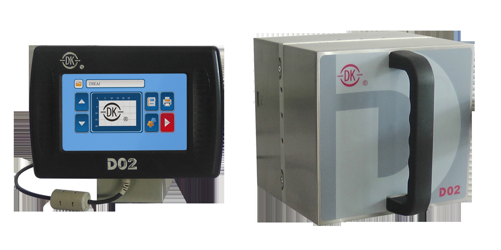 DIKAI D02 Thermal Transfer Overprinter with 24mm Print Head 200 DPI and 120 PPM Print Speed for Vertical Packer