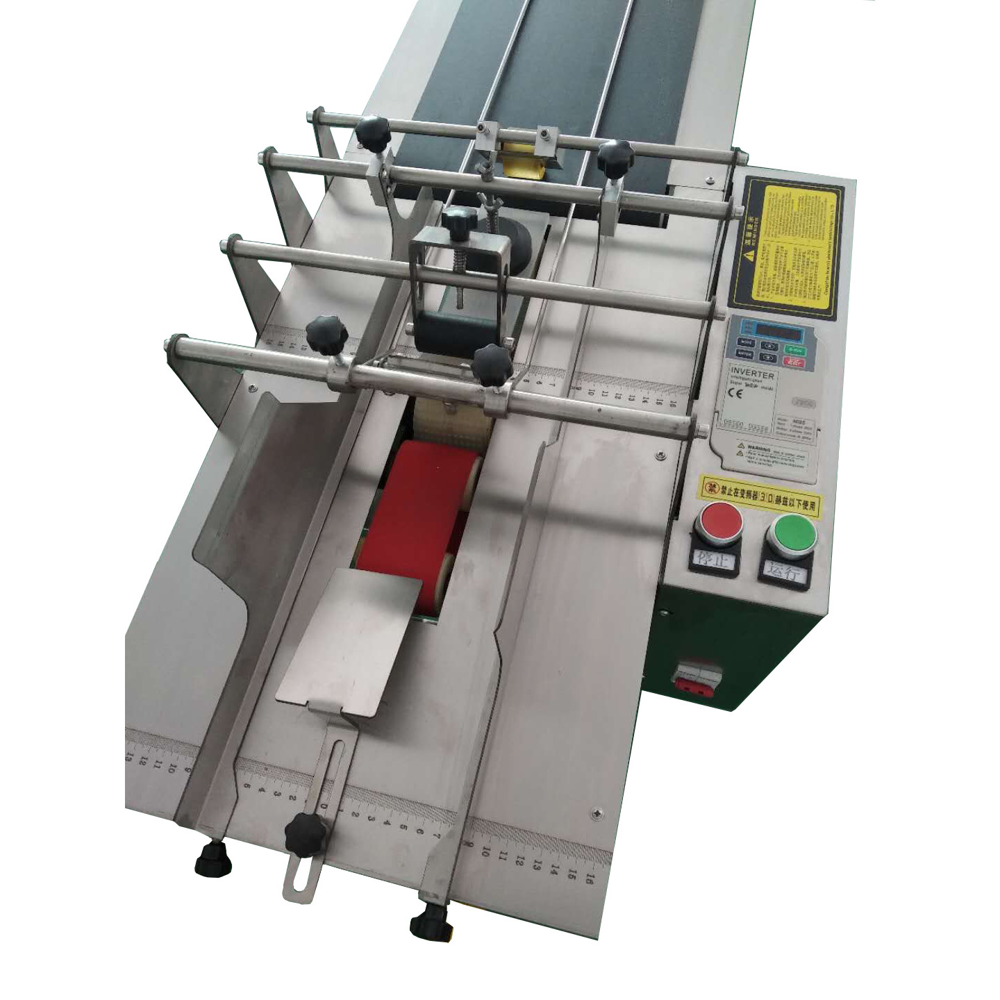Stainless Steel Paging Machine 0.75KW Industrial Friction Paper Feeder With Conveyor